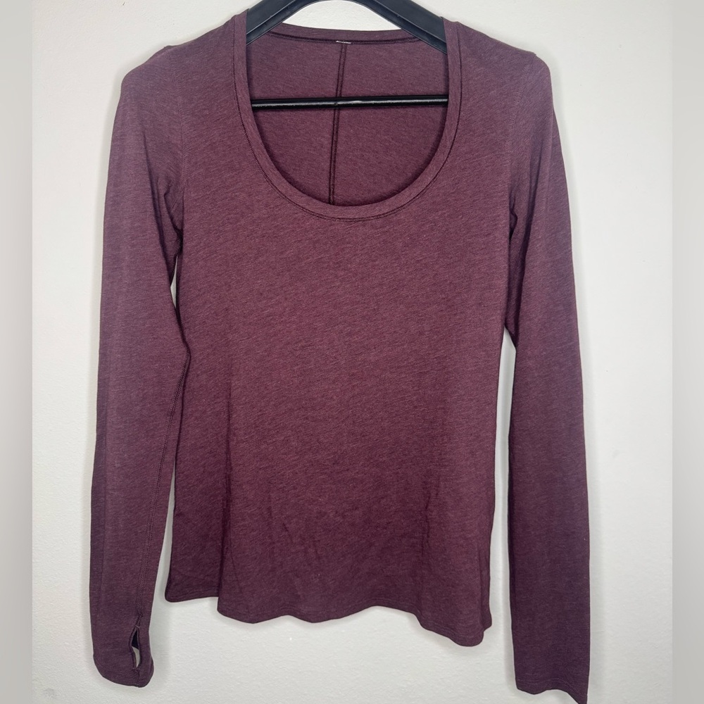 LULULEMON Shirt Womens Size S/M Pullover Yoga Gym Maroon